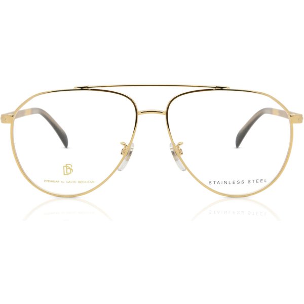 David Beckham DB 7023 001 Men's Eyeglasses Gold Size 58 - Blue Light Block Available