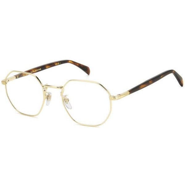 David Beckham DB 1133 T5U Men's Eyeglasses Gold Size 50 - Blue Light Block Available
