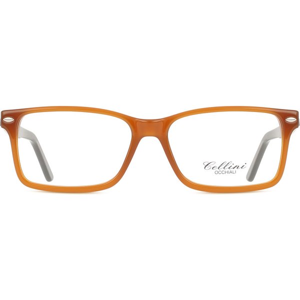 Cellini 1355 C Men's Eyeglasses Orange Size 53 - Blue Light Block Available