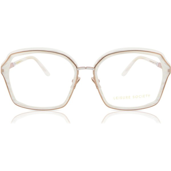 Leisure Society Helena Glacier/18K Rose Gold Men's Eyeglasses Gold Size 56 - Blue Light Block Available