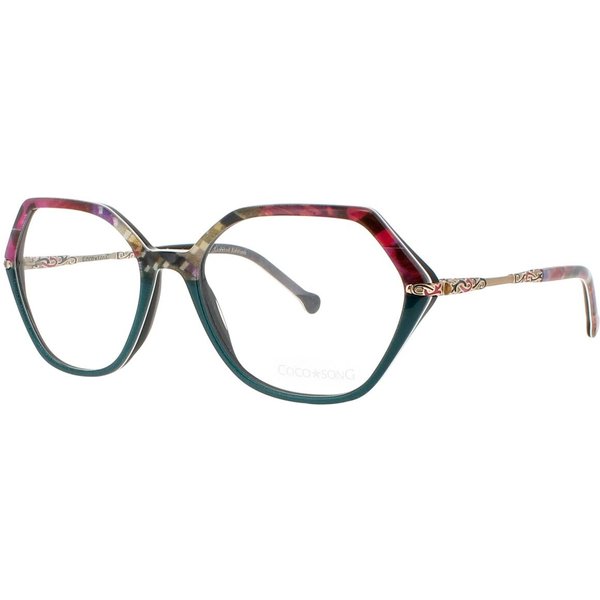 Coco Song Sweet Mama CV257 03-09 Women’s Eyeglasses Green Size 55 - Blue Light Block Available