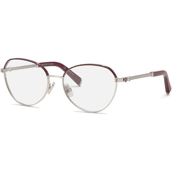 Philipp Plein VPP035S 0522 Women’s Eyeglasses Burgundy Size 57 - Blue Light Block Available