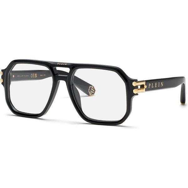 Philipp Plein VPP148M 0700 Men's Eyeglasses Black Size 57 - Blue Light Block Available