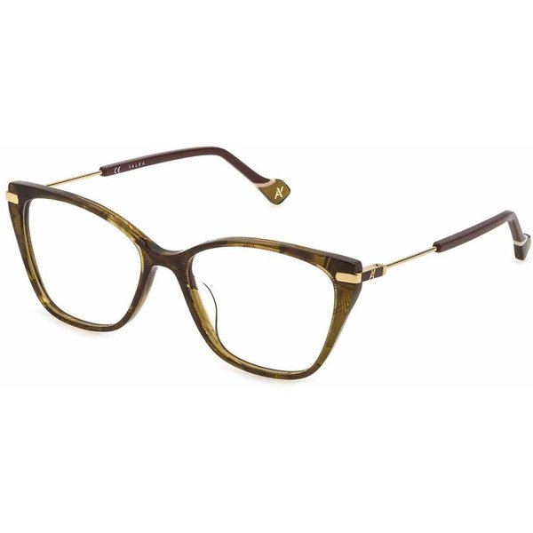 Yalea VYA024 HYPATIA 0XAP Women’s Eyeglasses Brown Size 54 - Blue Light Block Available