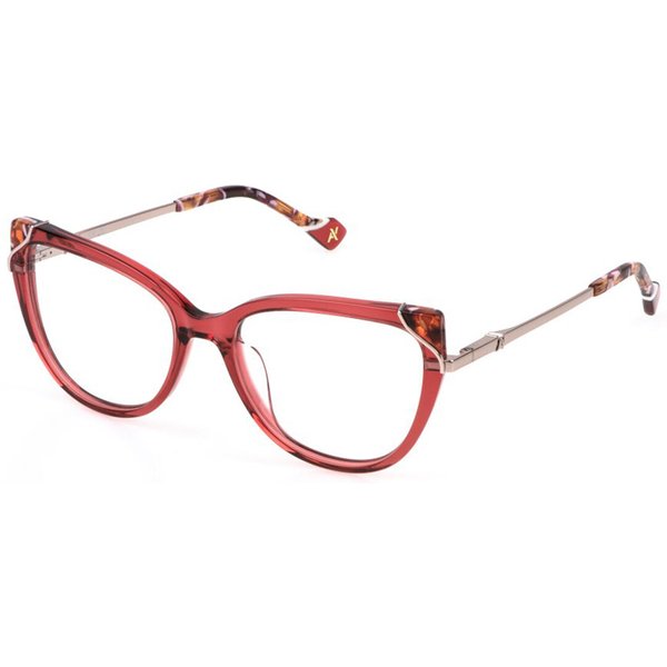 Yalea VYA160 JEANNE 092J Women’s Eyeglasses Red Size 54 - Blue Light Block Available