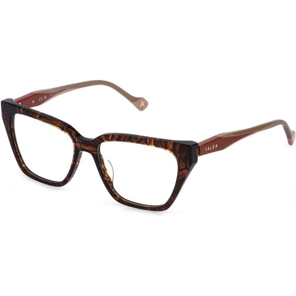 Yalea VYA236 RABIA 0XAP Women’s Eyeglasses Brown Size 54 - Blue Light Block Available