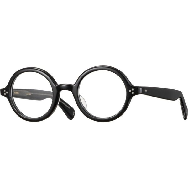 Eyevan Albion-E PBK Men's Eyeglasses Black Size 44 - Blue Light Block Available