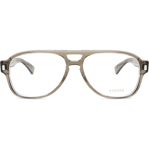 Eyevan Brett-E SMK Men's Eyeglasses Brown Size 55 - Blue Light Block Available