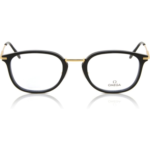 Omega OM5024 001 Men's Eyeglasses Black Size 52 - Blue Light Block Available