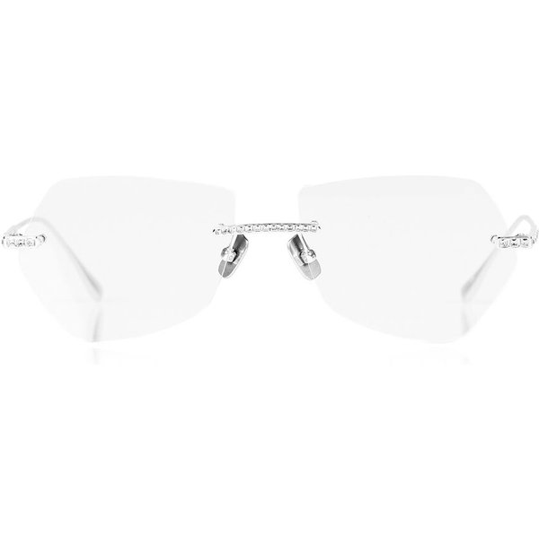 Anna-Karin Karlsson CRYSTAL OPTICAL 2.0 - PILOT 白 金色 サングラス - 女性用 - Silver