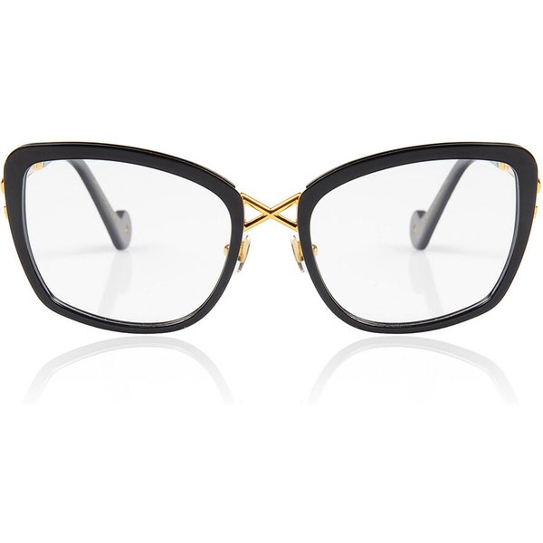Anna-Karin Karlsson LA CROIX Black Women’s Eyeglasses Black Size 45 - Blue Light Block Available