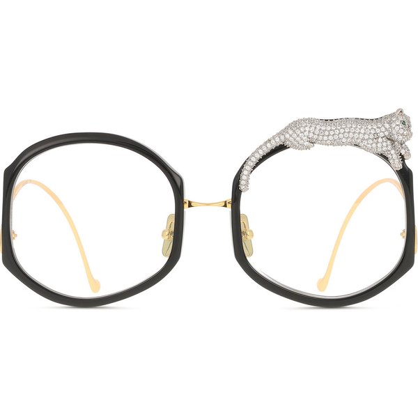 Anna-Karin Karlsson ROSE ET LE RÊVE - OPTICAL Ice Crystal Women’s Eyeglasses Black Size 55 - Blue Light Block Available