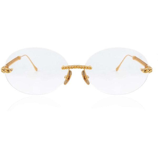 Anna-Karin Karlsson CHAIN NEST - OVAL Gold Women’s Eyeglasses Gold Size Standard - Blue Light Block Available