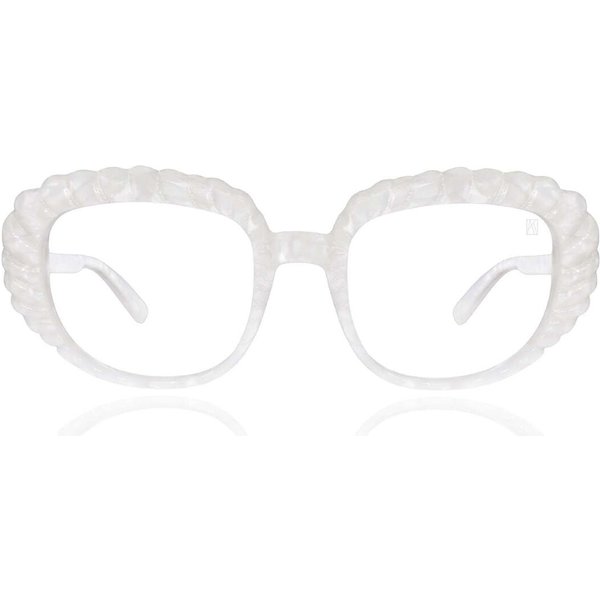 Anna-Karin Karlsson SEA SHELLY White Pearl Women’s Eyeglasses White Size 52 - Blue Light Block Available