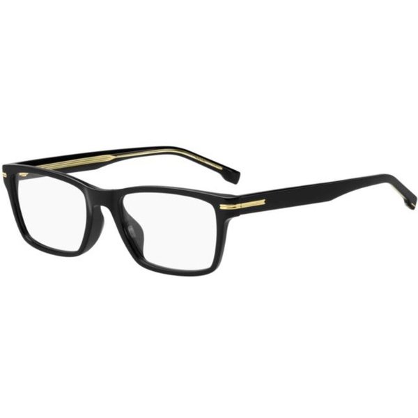 BOSS 1740/F Asian Fit 807 Men's Eyeglasses Black Size 53 - Blue Light Block Available