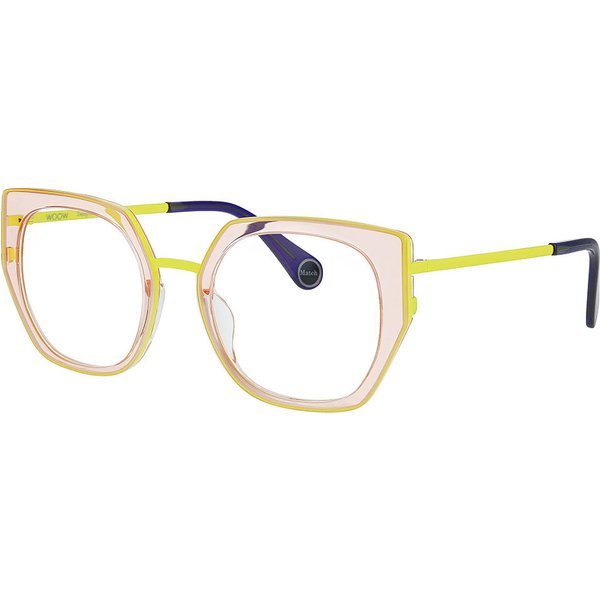 WOOW BIG MATCH 1 0313 Women’s Eyeglasses Pink Size 51 - Blue Light Block Available