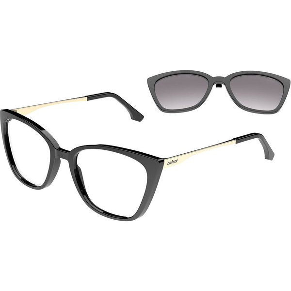 Colcci Bandy 4 Y with Clip-on C6272A0252 Women’s Eyeglasses Black Size 51 - Blue Light Block Available
