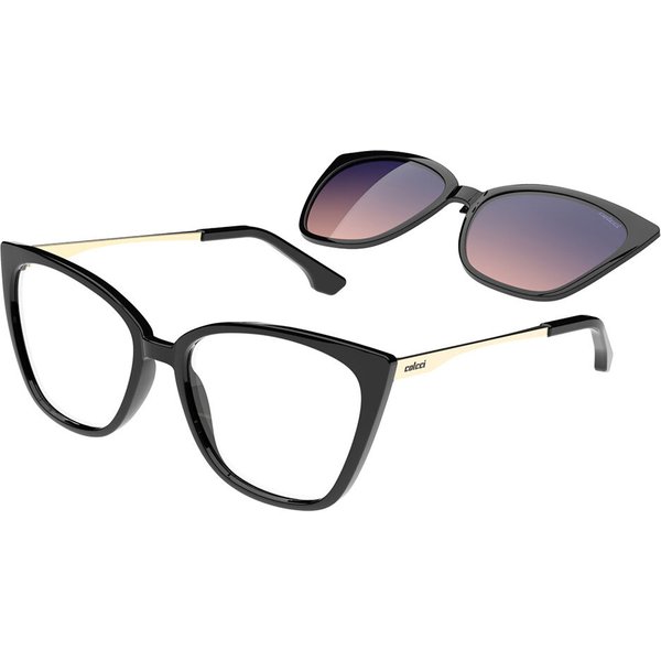 Colcci Bandy 4 with Clip-on C6188A3457 Women’s Eyeglasses Black Size 57 - Blue Light Block Available