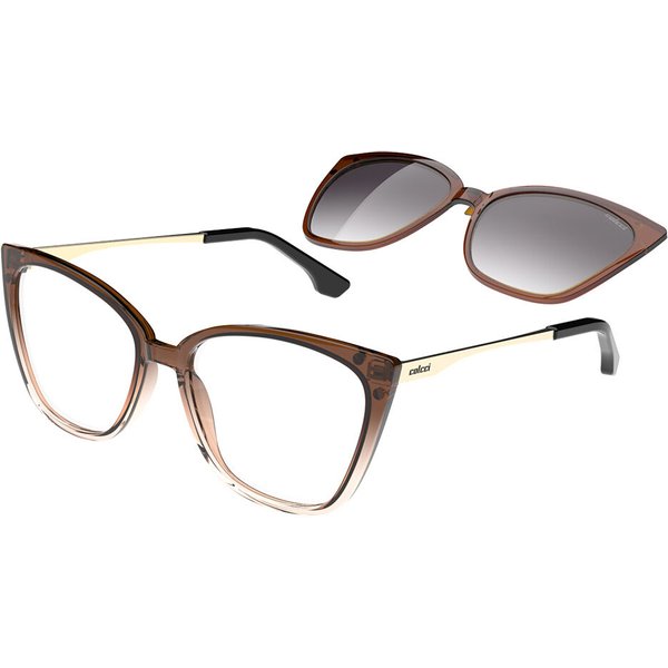 Colcci Bandy 4 with Clip-on C6188F0857 Women’s Eyeglasses Brown Size 57 - Blue Light Block Available