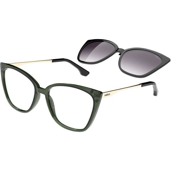 Colcci Bandy 4 with Clip-on C6188KCV57 Women’s Eyeglasses Green Size 57 - Blue Light Block Available