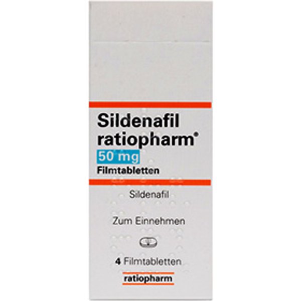 Sildenafil Ratiopharm 50mg Filmtabletten 4 St.