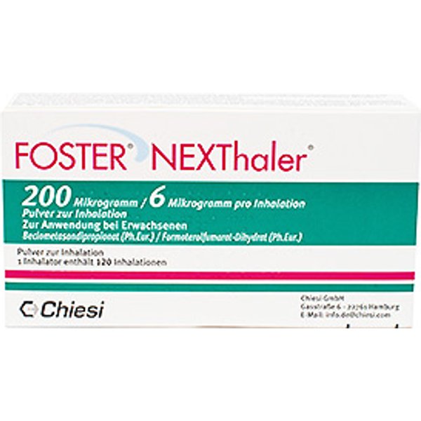 Foster NEXThaler 200 mcg / 6 mcg 1 Inhalator (120 Dosis)