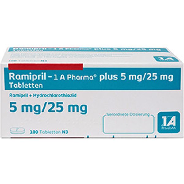 Ramipril - 1 A Pharma® plus 2.5 mg/12.5 mg 100 St.