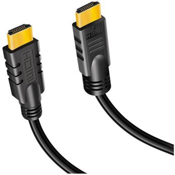 LogiLink Active HDMI High Speed Cable - Câble HDMI avec Ethernet - HDMI prise pour HDMI prise - 15 m - noir - actif, moulé, support 4K