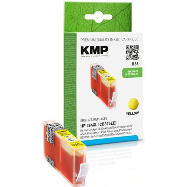 KMP H66 - 13 ml - jaune - compatible - cartouche d'encre (alternative pour : HP 364XL) - pour HP Deskjet 35XX; Photosmart 55XX, 55XX B111, 65XX, 7510 C311, 7520, Wireless B110