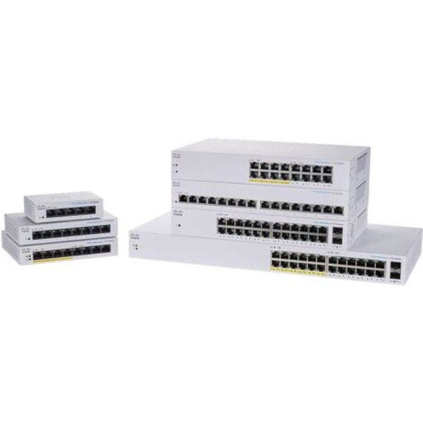 Cisco Business 110 Series 110-16PP - Commutateur - non géré - 8 x 10/100/1000 (PoE) + 8 x 10/100/1000 - Montable sur rack, de bureau, fixation murale - PoE (64 W) - remanufacturé