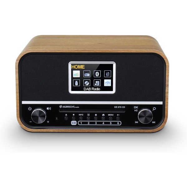Albrecht DR 870 CD Seniorenradio, Dab+/ Ukw/ Cd/ USB Tischradio Dab+, UKW Dab+, Ukw, Bluetooth®-image