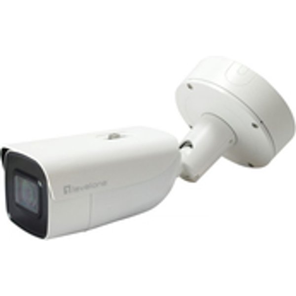 LevelOne Gemini Zoom IP Camera, 8-MP, H.265, 802.3at, Poe, IR LEDs, Indoor/Outdoor, Two-Way Audio