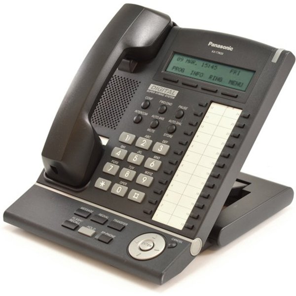 Panasonic KX-T7633-B 24 Button Digital Display Phone Charcoal