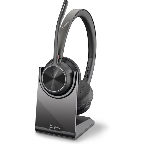 Poly Voyager 4320 Wireless Bluetooth UC Stereo Headset w/Stand - USB-C