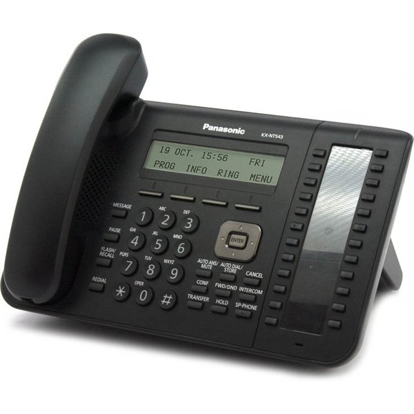 Panasonic KX-NT543 24-Button Black Gigabit IP Display Speakerphone