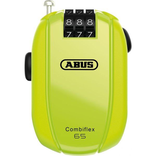 Abus Combiflex™ StopOver 65, kabelslot, neongeel
