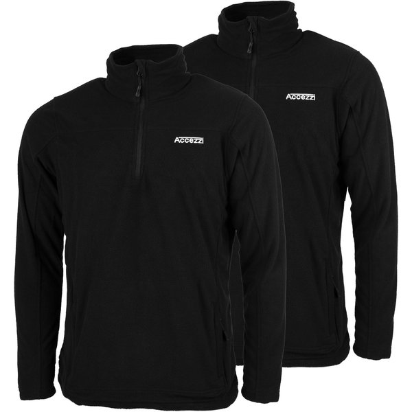 Accezzi fleece trui, heren, zwart, 2-pack