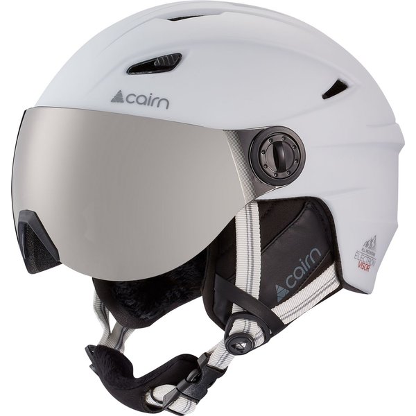 Cairn Electron, skihelm met vizier, mat wit