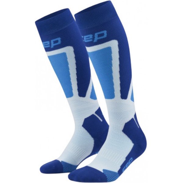 CEP Ski Thermo Socks Tall 4.0, skisokken, dames, blauw