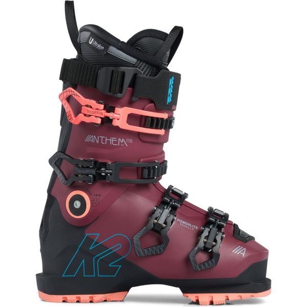 K2 Anthem 115 MV, skischoenen, dames, donkerrood