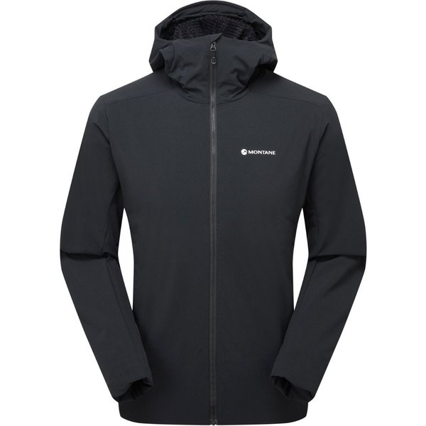 Montane Khamsin Hoodie, softshelljas, heren, zwart