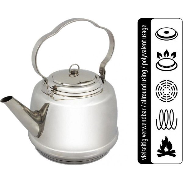 Petromax Teakettle TK1 1.5L, ketel, zilver