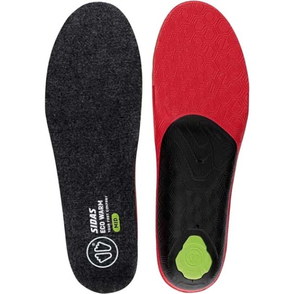Sidas 3feet Eco Warm Mid, binnenzool, zwart/rood