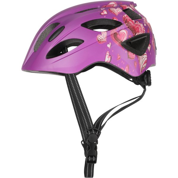 Crazy Safety Cool Heart, bike helmet, junior, purple