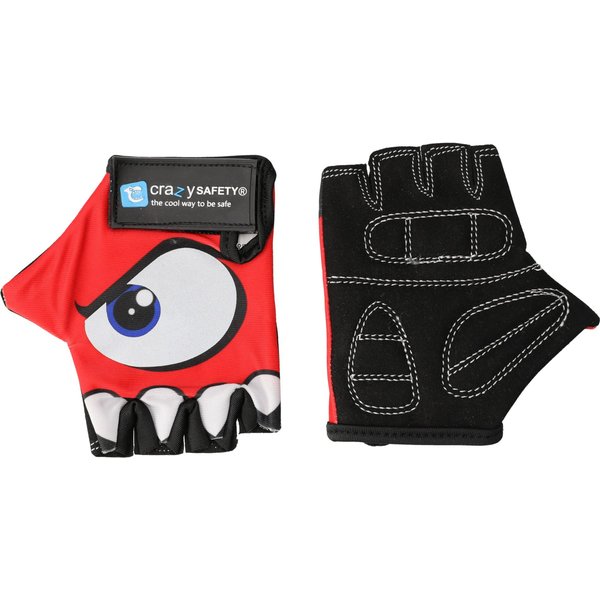 Crazy Safety, cycling gloves, junior, Red