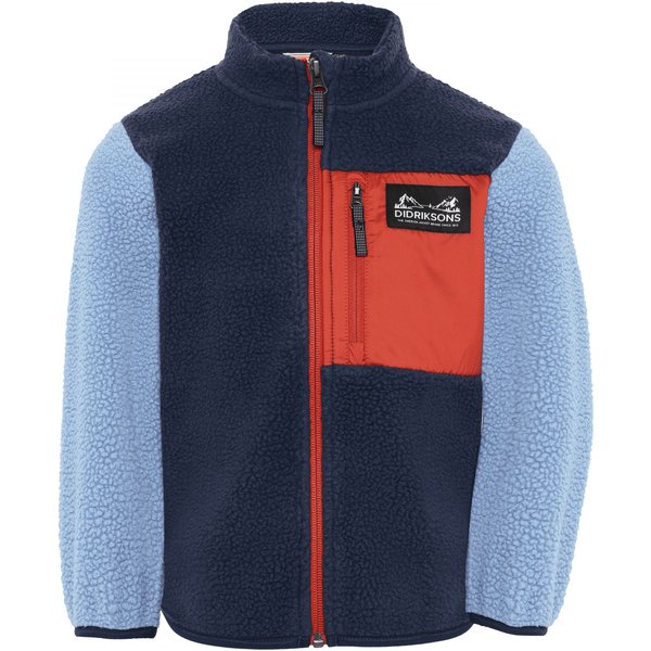 Didriksons Anten 2, fleece jacket, kids, blue