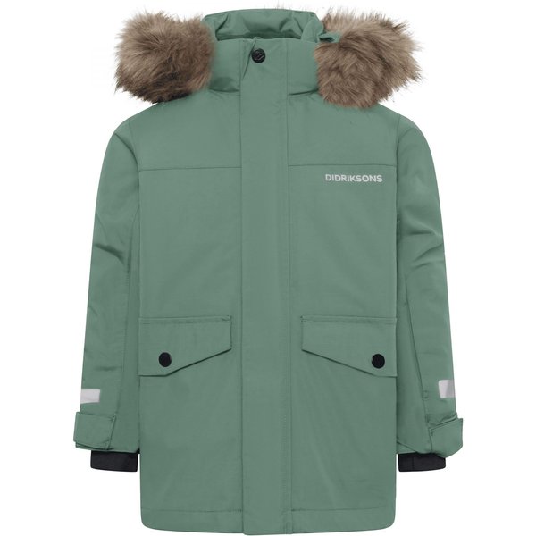 Didriksons Bjärven 5, parka, kids, dark green