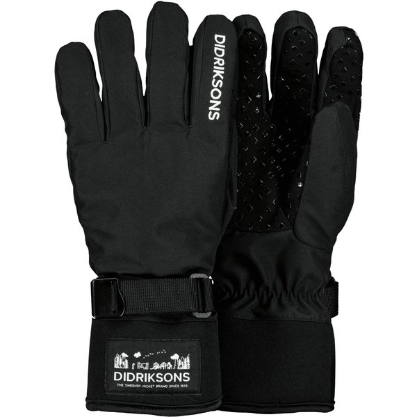 Didriksons Lovas 3, ski gloves, junior, black