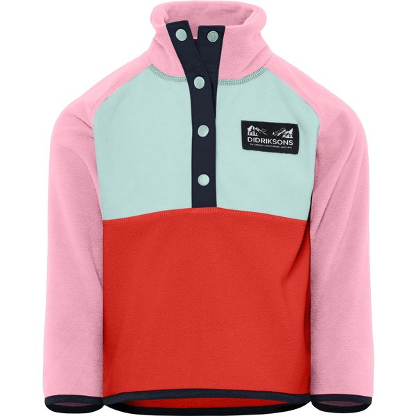 Didriksons Monte, fleece pullover, junior, light heather pink