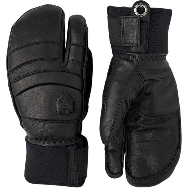 Hestra Fall Line, 3-finger ski gloves, black/black